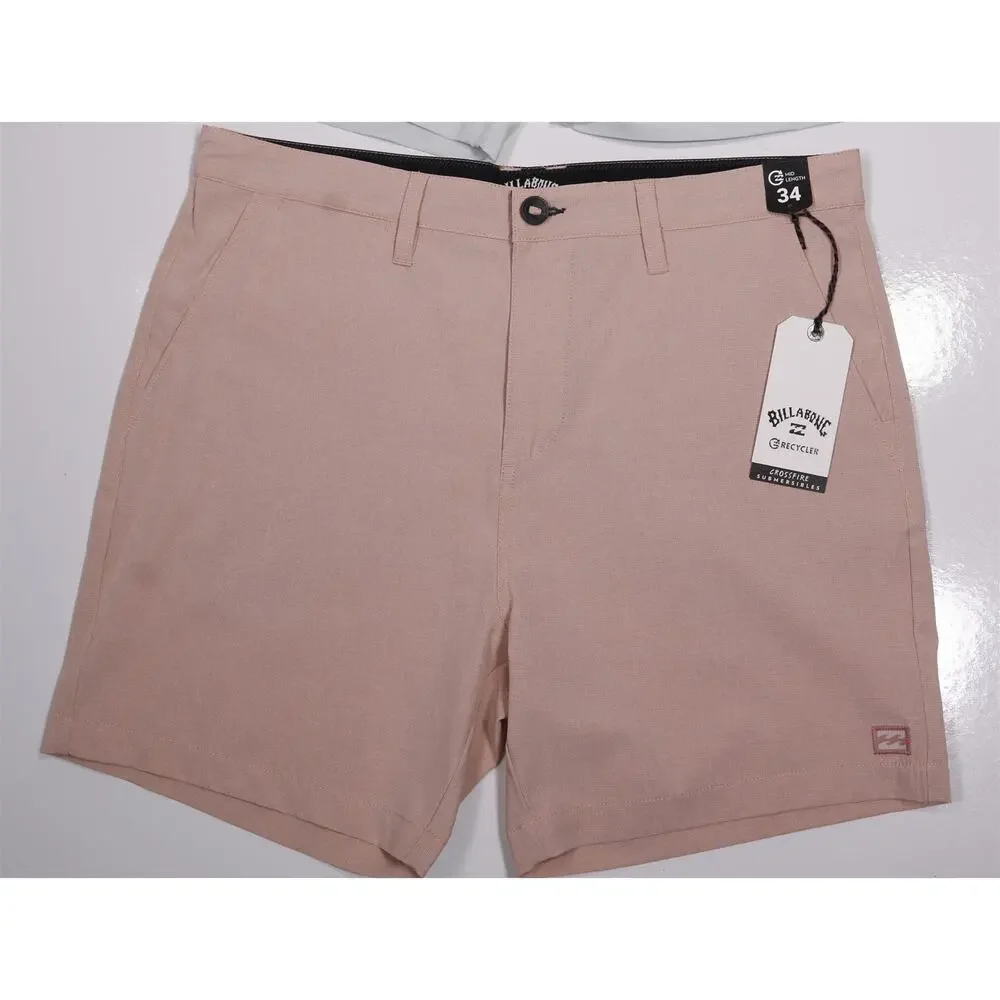 Lot of 2 - Billabong Crossfire Submersible Flat Front Chino Shorts 34 NWT